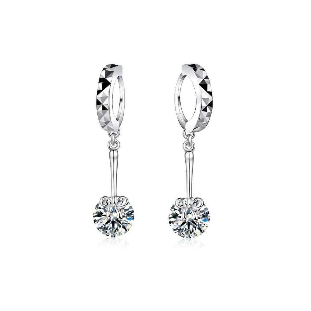 💎 Long Luxury Necklace And Earrings 925 Sterling Silver Set - Picture 3 of 3